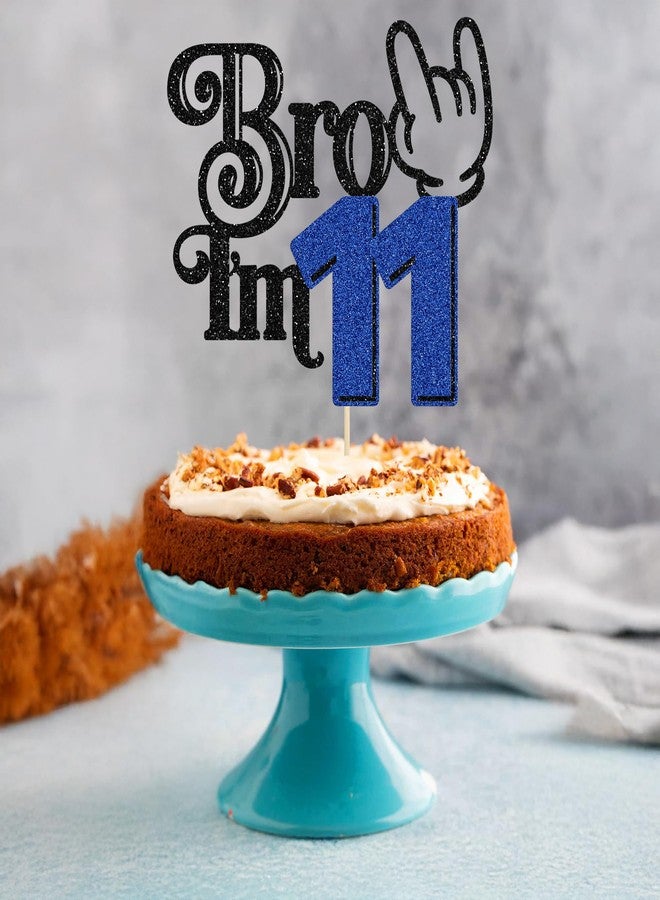 ايفلين إيفلين، قطعة واحدة، زينة كعكة عيد ميلاد "أخي، عمري 11 عامًا"، نجمة لامعة، زينة كعكة عيد ميلاد سعيد الحادي عشر، زينة كعكة عيد ميلاد "أخي، عمري 11 عامًا"، زينة عيد ميلادي الحادي عشر للأولاد، زينة حفلات عيد ميلاد "11 عامًا"، أزرق - Image 4